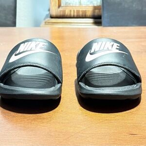 Nike Black Slide Sandals with Logo
